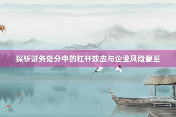 探析财务处分中的杠杆效应与企业风险截至